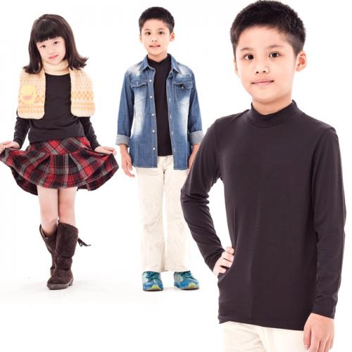 台灣製兒童吸濕保暖發熱衣-立領款