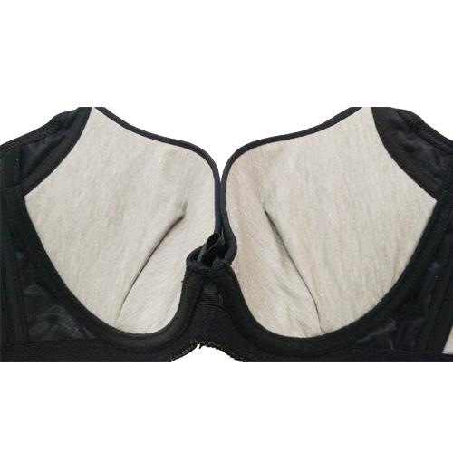 Corduroy deep V seamless bustier with four buttons