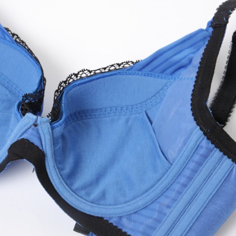 條紋滑面時尚 機能型低脊心內月牙 深V調整型內衣