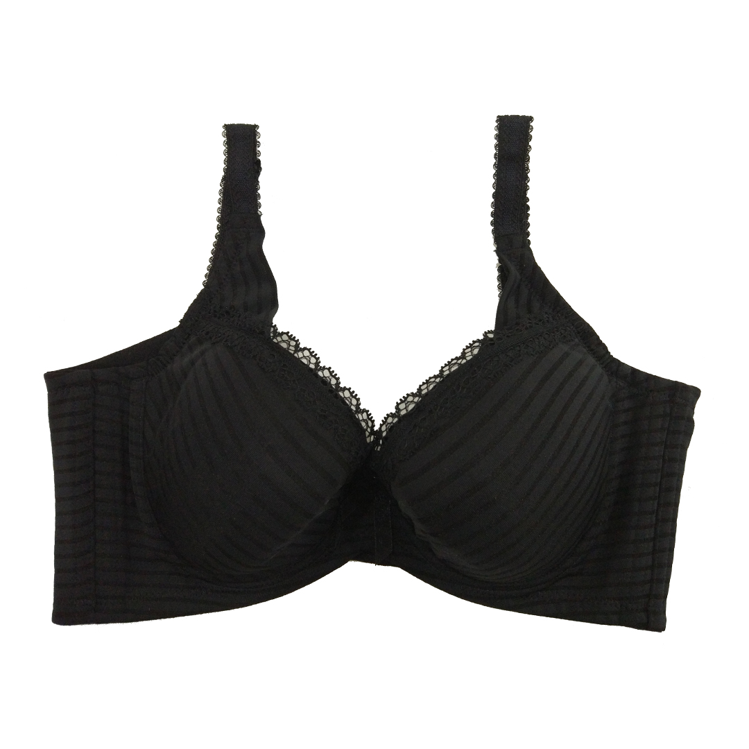 條紋滑面時尚 機能型低脊心內月牙 深V調整型內衣