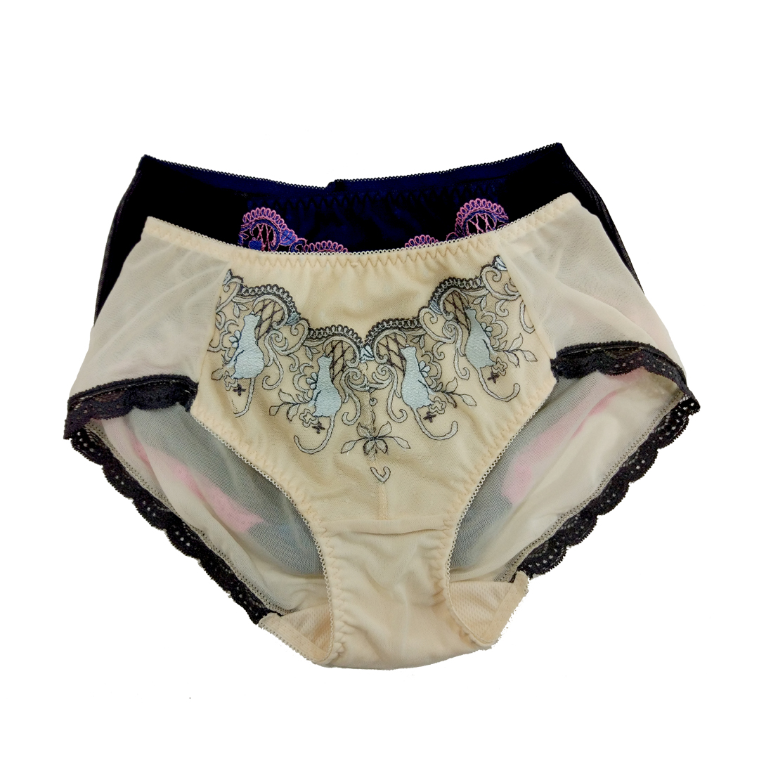 CAT日系貓咪刺繡調整型內衣 配套內褲