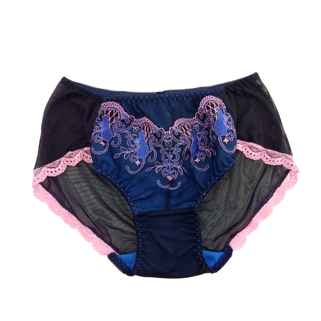 CAT日系貓咪刺繡調整型內衣 配套內褲