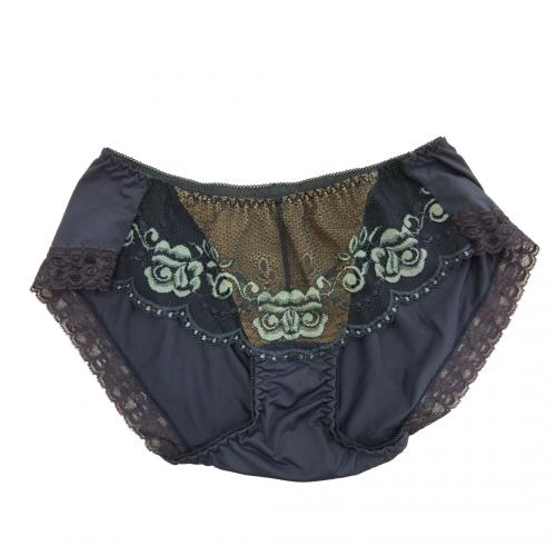 Rose lace crescent shaped adjustable underwear matching underwear