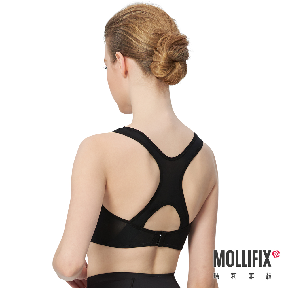 【Mollifix】軟鎧甲 無鋼圈美胸BRA (黑)