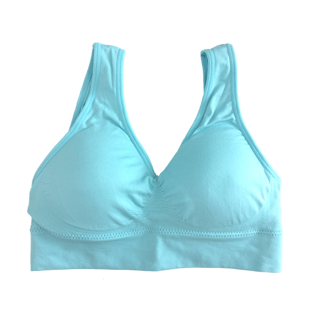 彈力棉無痕無鋼圈運動型防震深V内衣5色