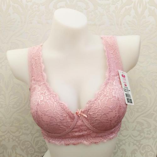 Deep V style beautiful back large repair bra for correcting uneven breasts with highly concentrated lace bralette underwear
