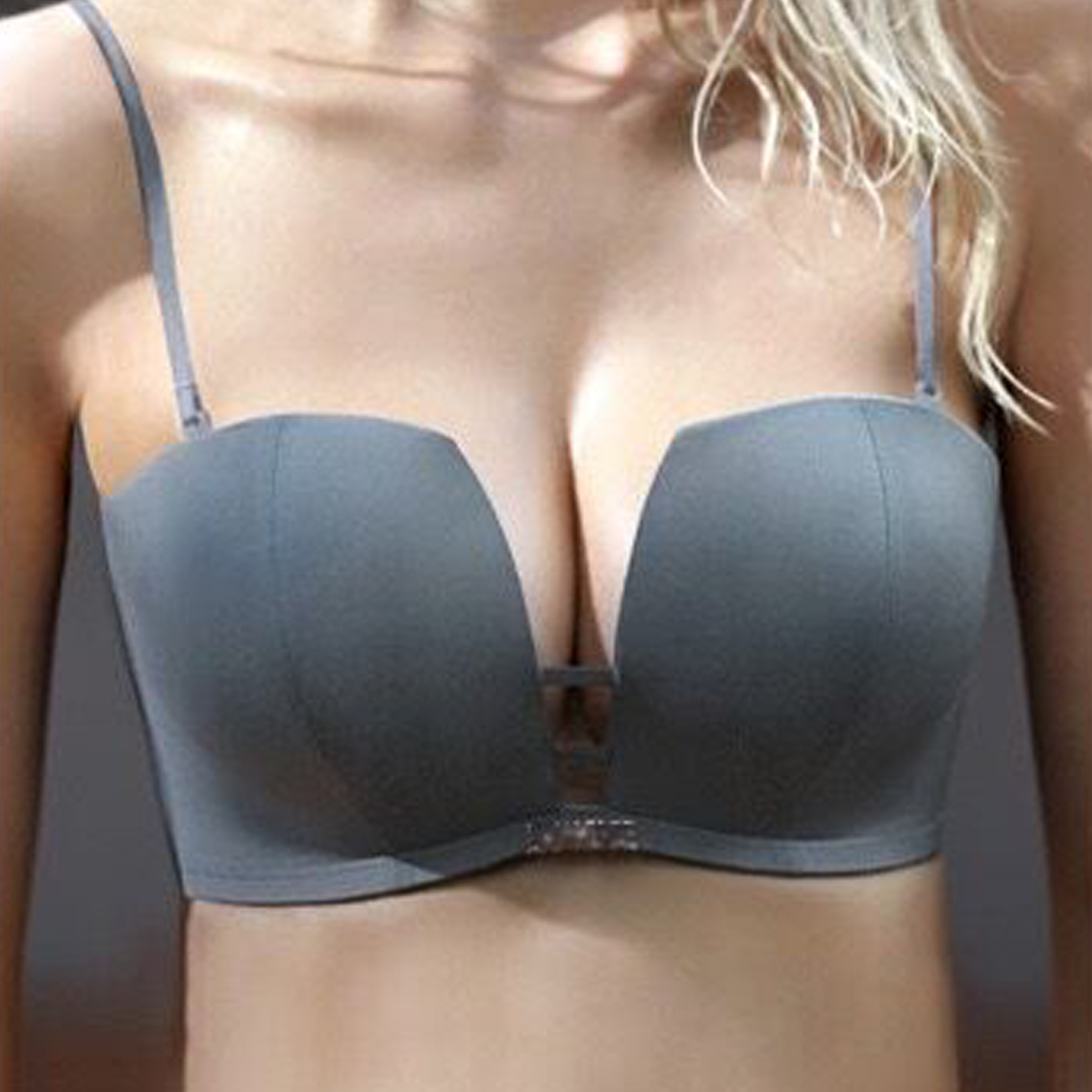 無肩帶配兩肩帶多種穿法深v防滑內衣