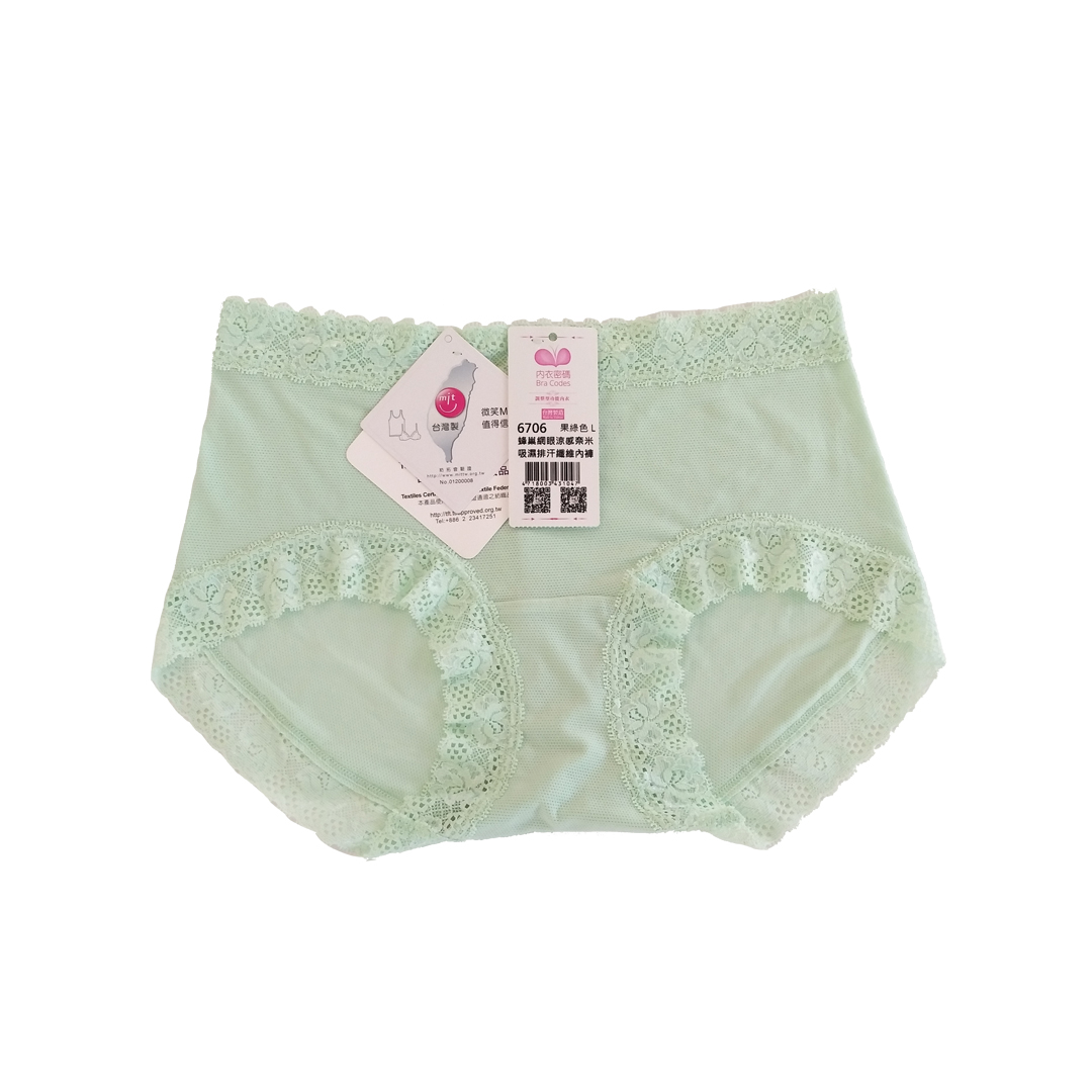 蜂巢網眼涼感奈米吸濕排汗纖維內褲