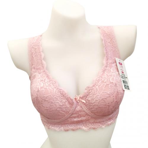 Deep V style beautiful back large repair bra for correcting uneven breasts with highly concentrated lace bralette underwear