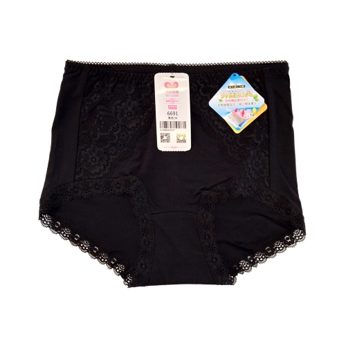 Modal cotton mid waist sexy lace hip lifting underwear