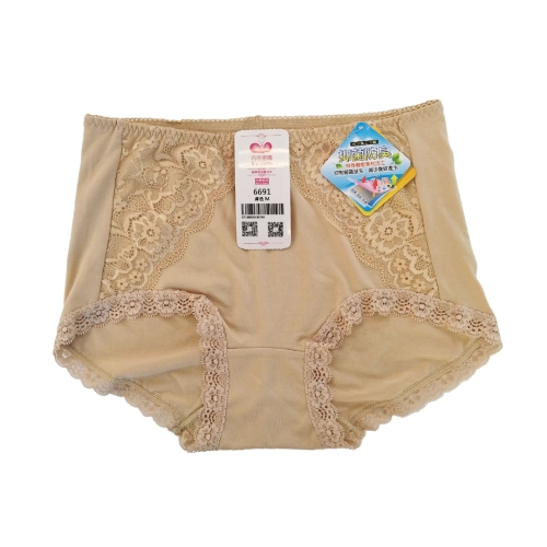 Modal cotton mid waist sexy lace hip lifting underwear