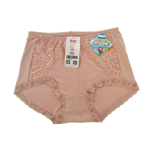 Modal cotton mid waist sexy lace hip lifting underwear