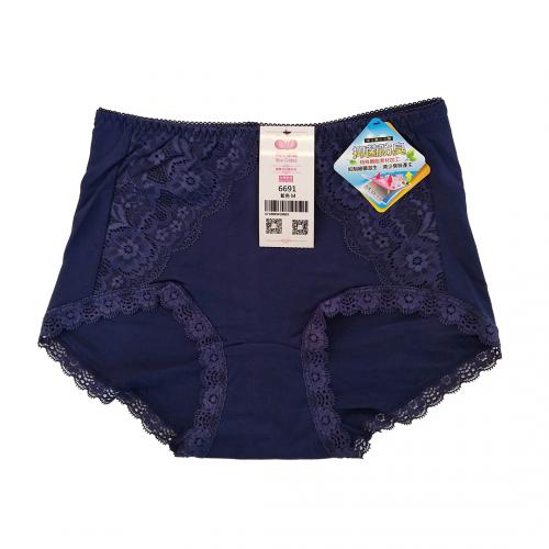 Modal cotton mid waist sexy lace hip lifting underwear