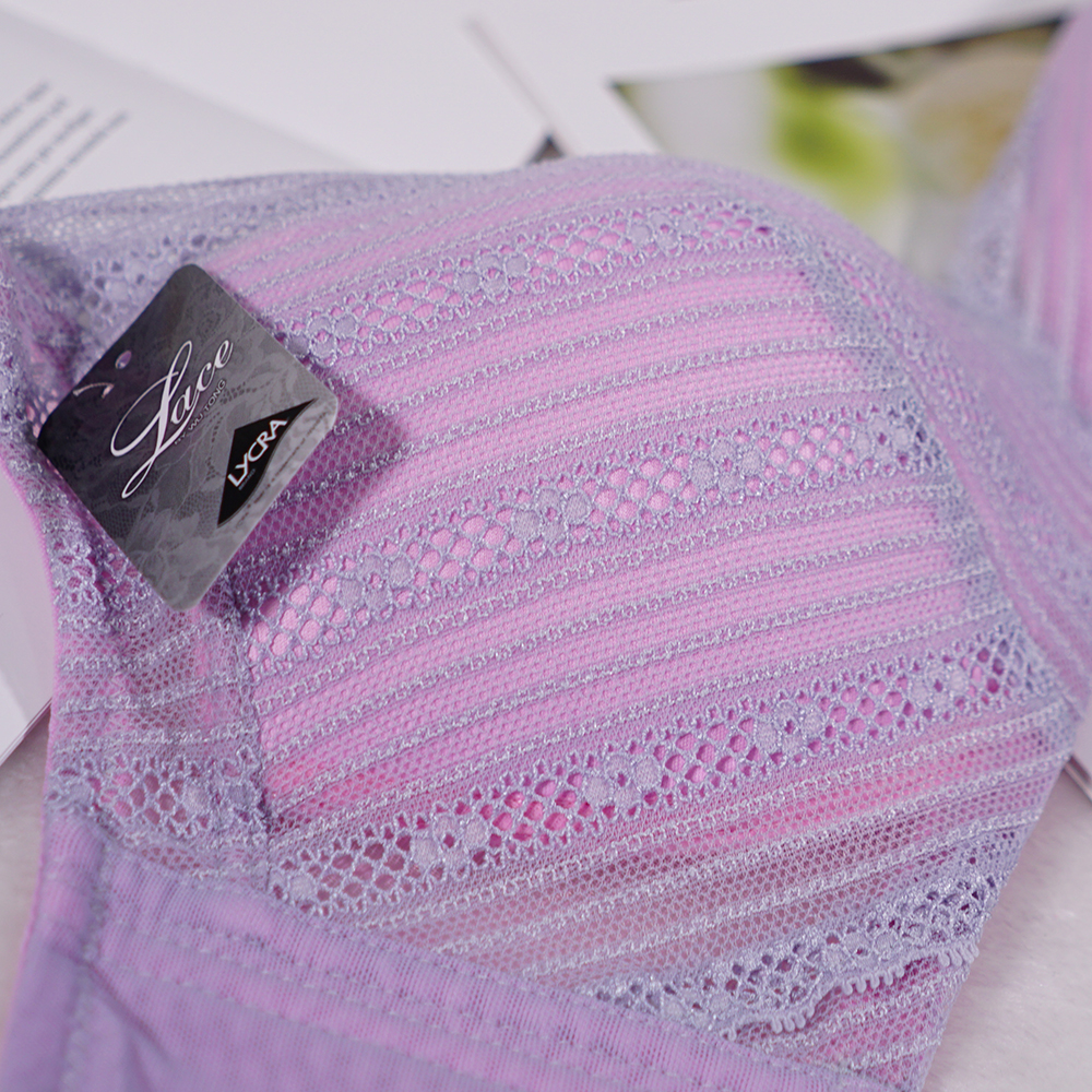 斜紋蕾絲性感無鋼圈內衣