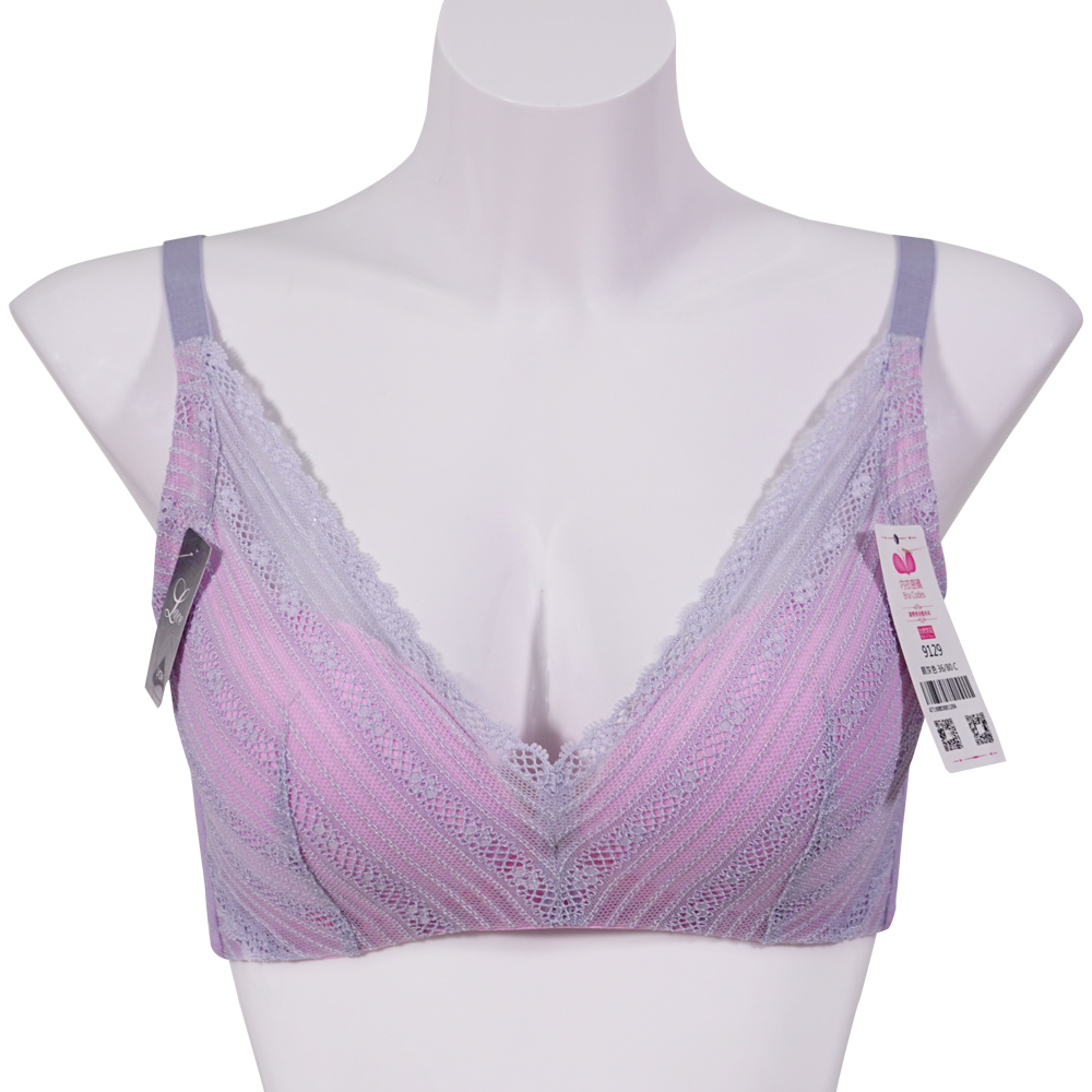 斜紋蕾絲性感無鋼圈內衣