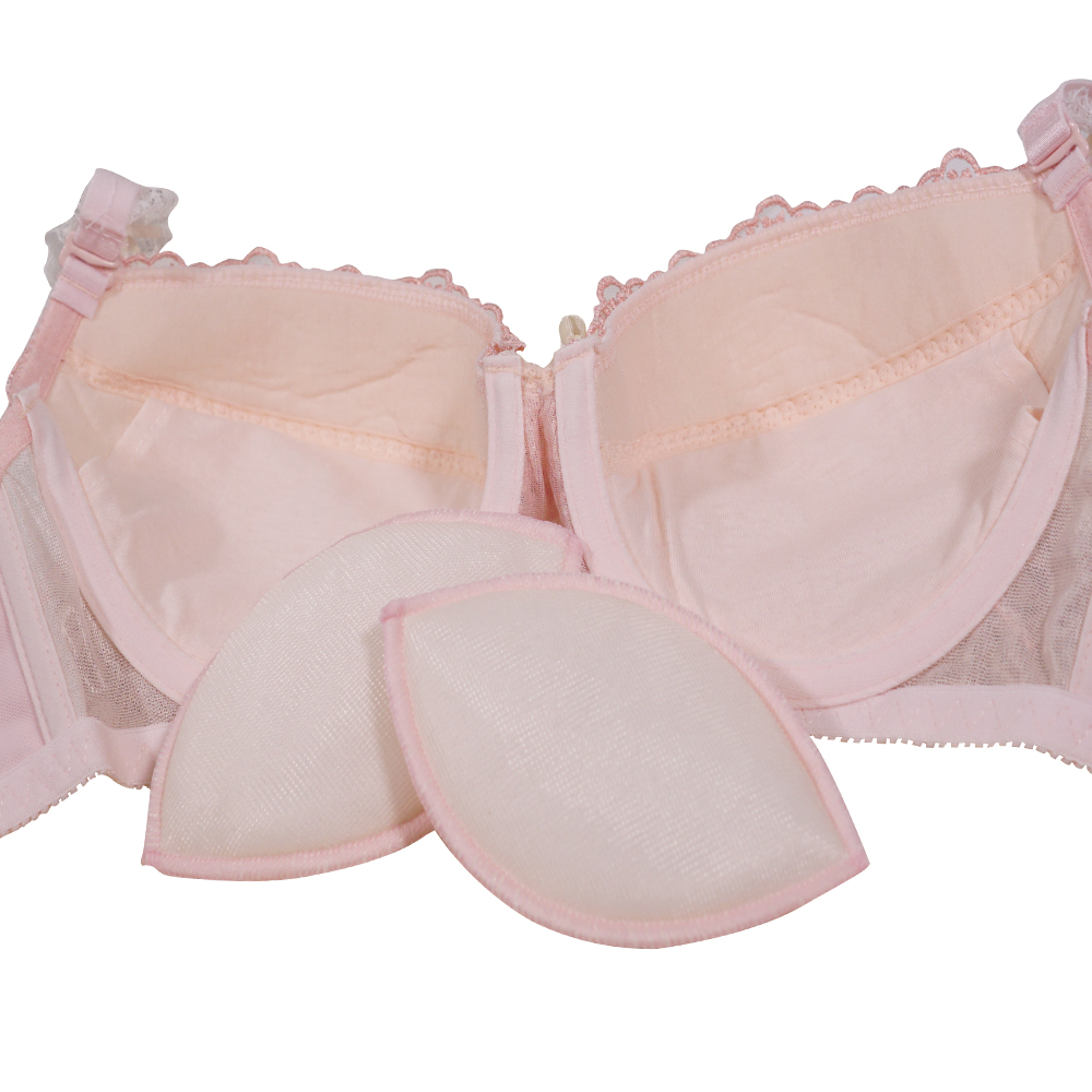 少女心日本粉色絲帶花朵刺繡內衣