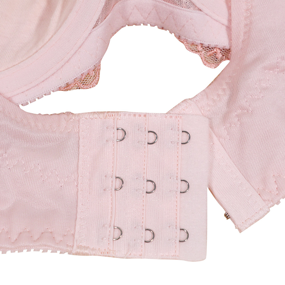 少女心日本粉色絲帶花朵刺繡內衣