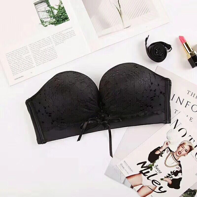 無肩帶無鋼圈蕾絲聚攏防滑內衣