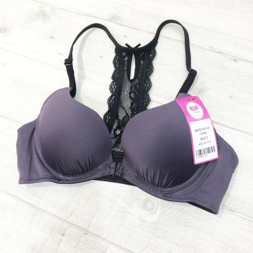 Front-pleated back-supporting lingerie