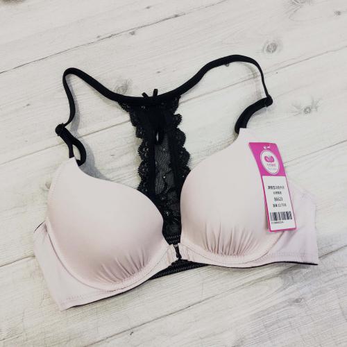 Front-pleated back-supporting lingerie