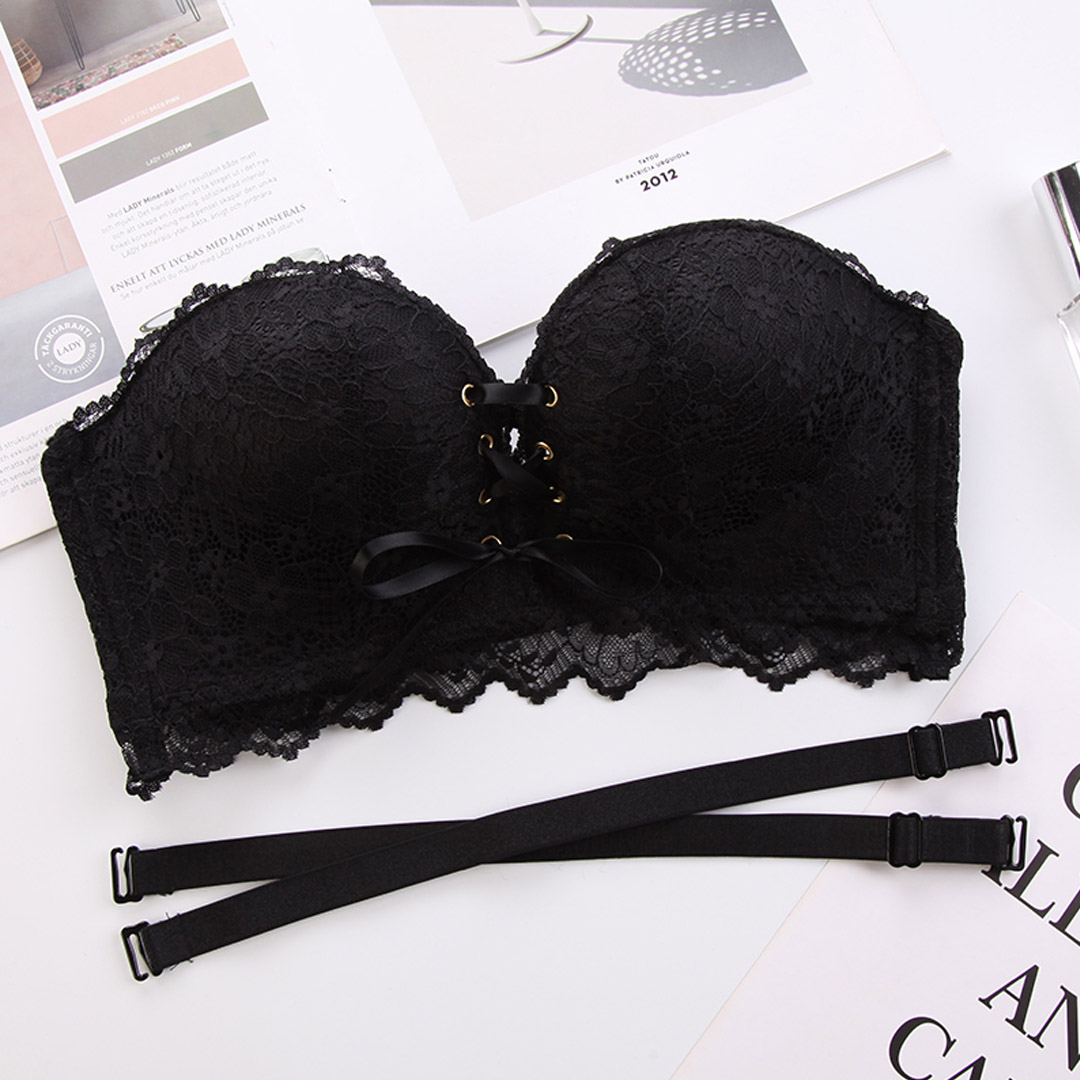 性感蕾絲小胸聚攏無鋼圈上托內衣