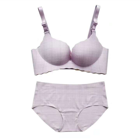 一片式包舒適無鋼圈格子內衣