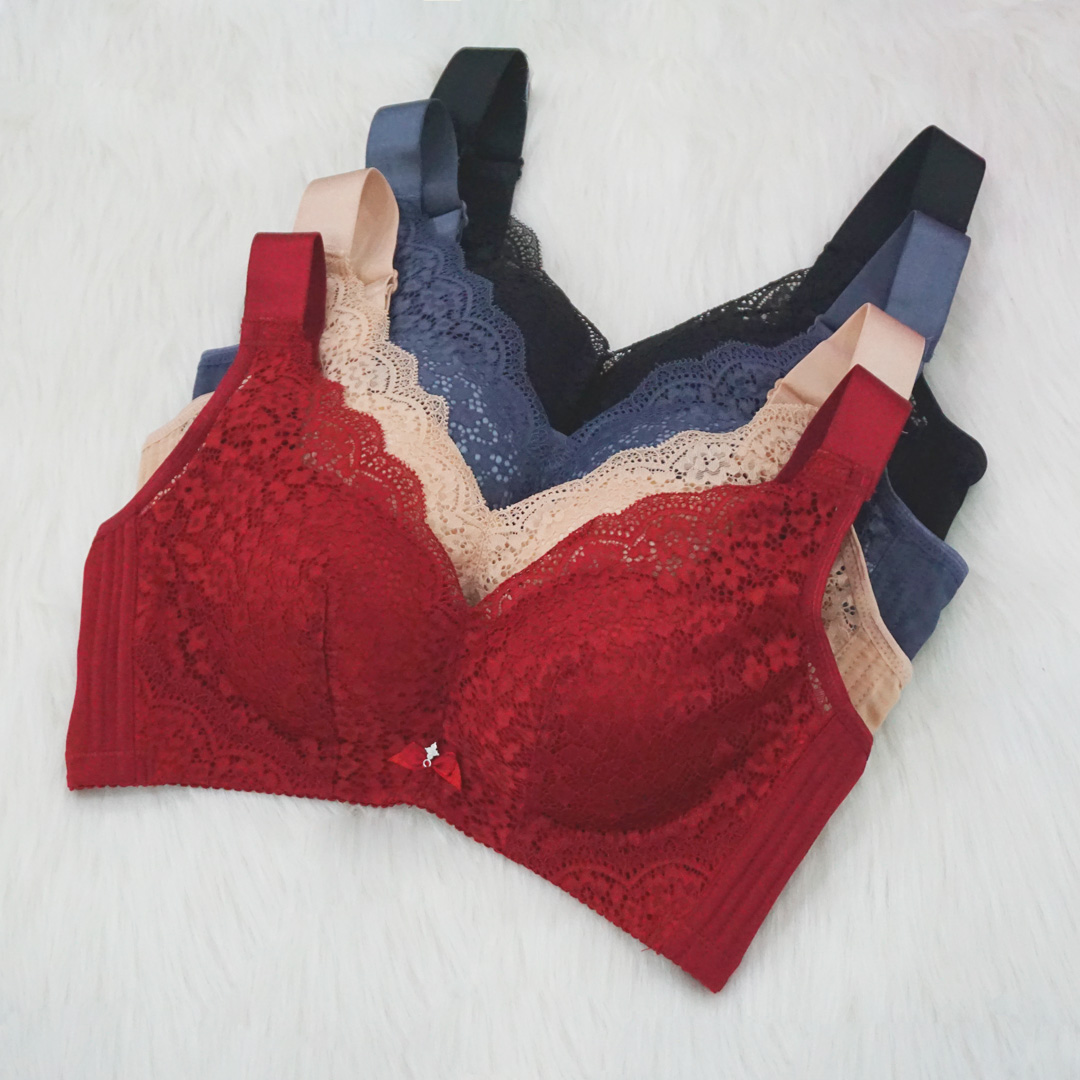 無鋼圈集中調整型聚攏上托性感蕾絲內衣(8-833)