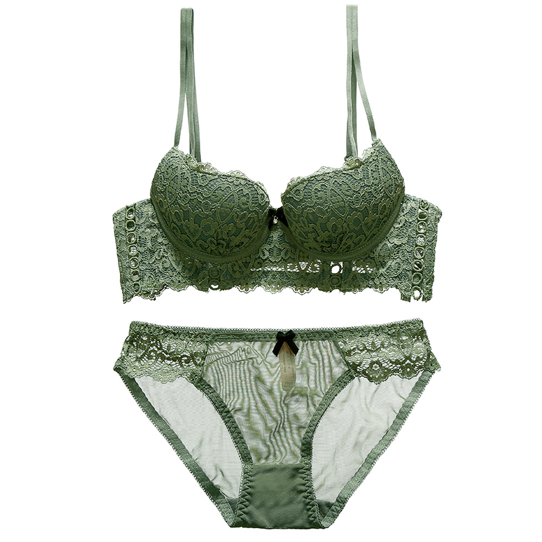 芒果杯杯必集中簍空蕾絲雙肩帶軟鋼圈內衣