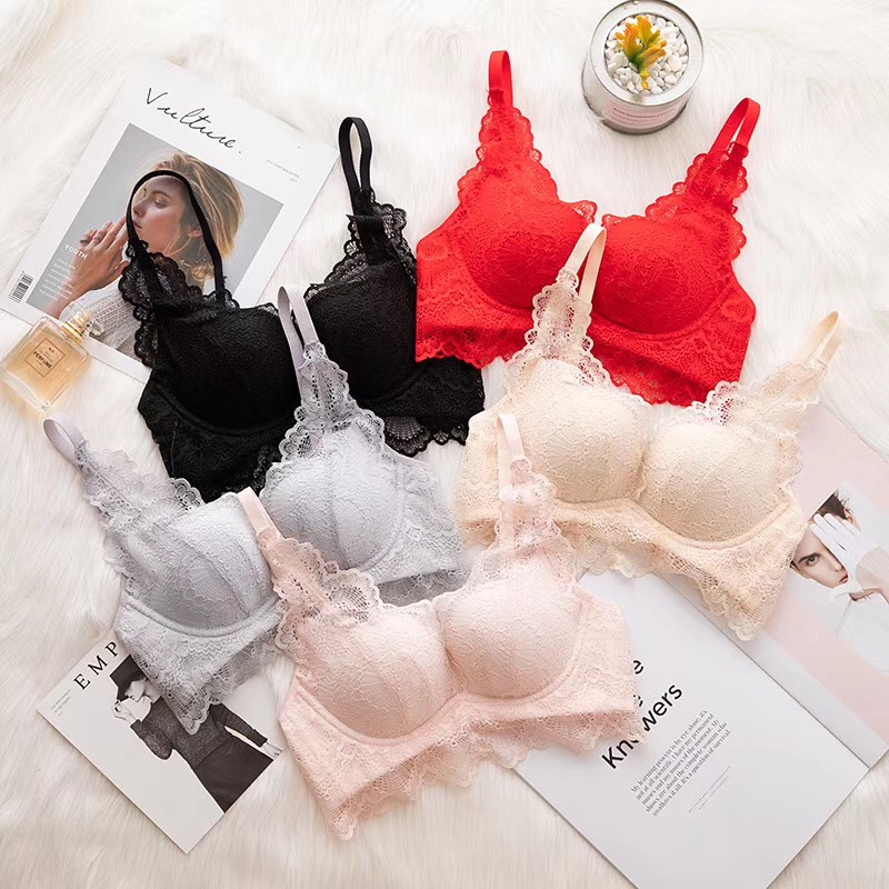 法式無鋼圈內提托加強集中性感蕾絲內衣(MM1903)