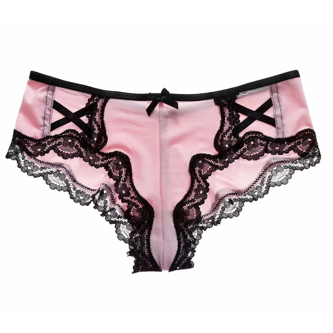 性感蕾絲邊舒適棉質內褲