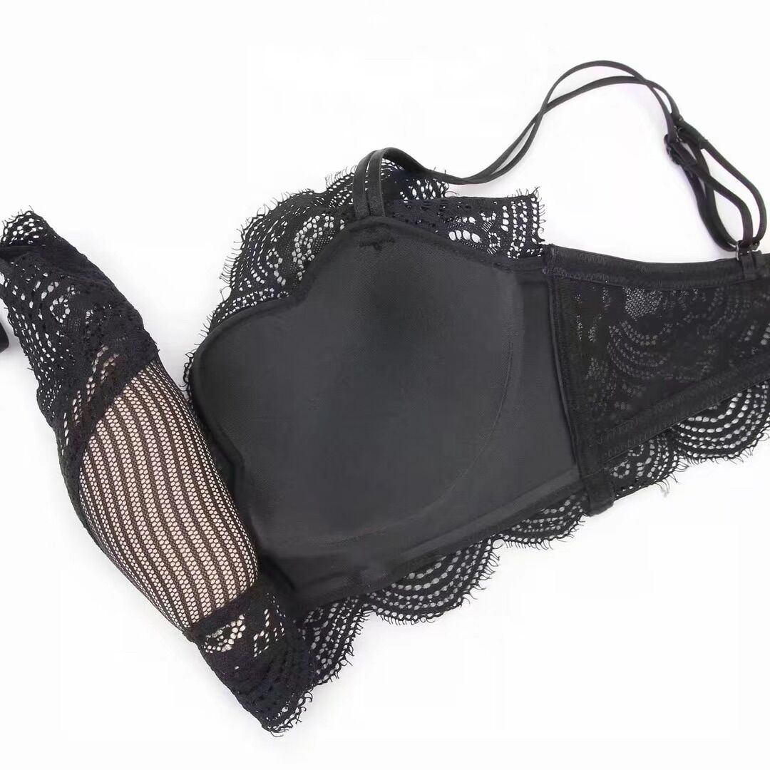 性感蕾絲美背舒適無鋼圈上薄下厚內衣