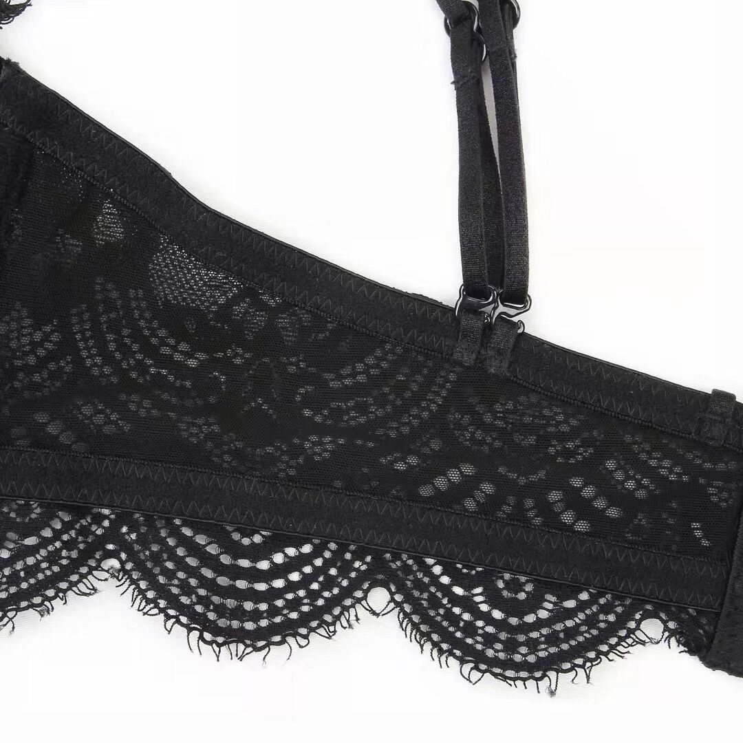 性感蕾絲美背舒適無鋼圈上薄下厚內衣