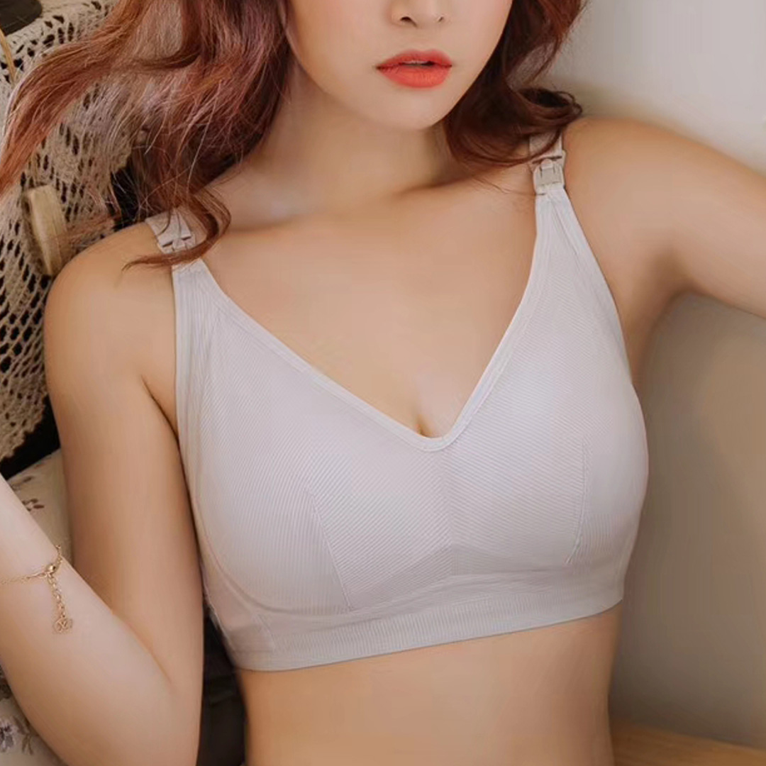 媽咪最愛，純棉便捷哺乳上開扣內衣