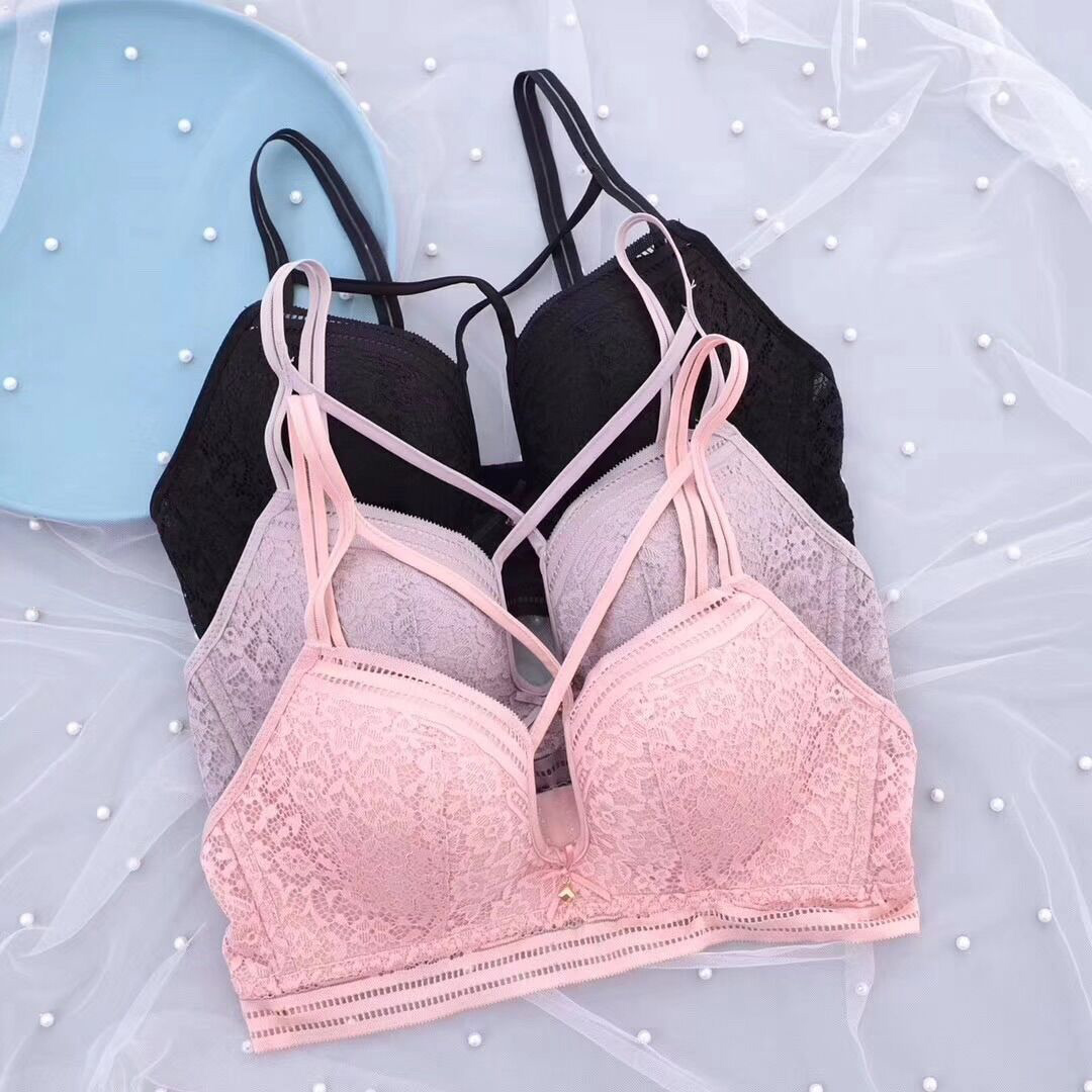 胸前交叉肩帶性感蕾絲舒適無痕內衣