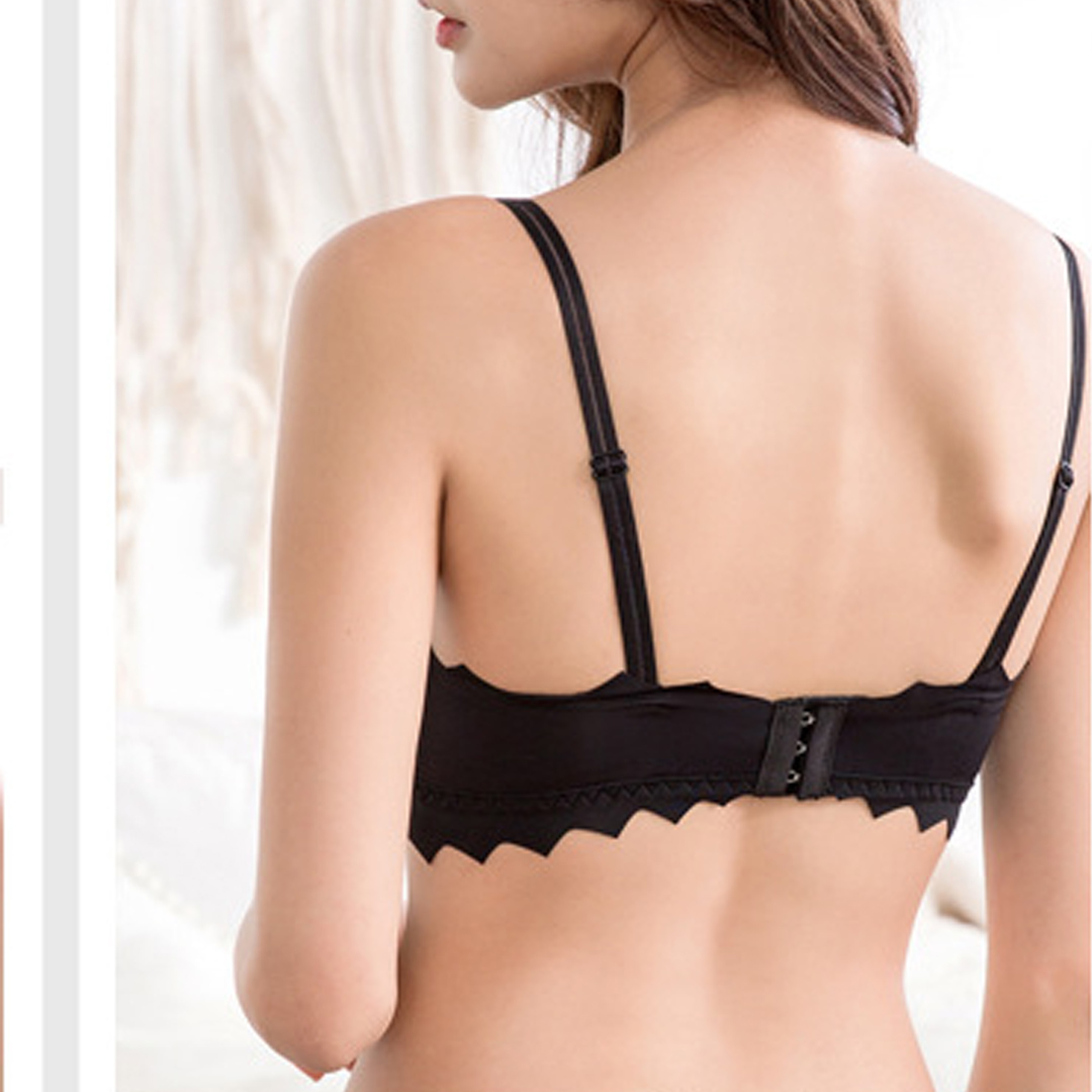 日韓薄款聚攏性感三角杯美背無痕內衣