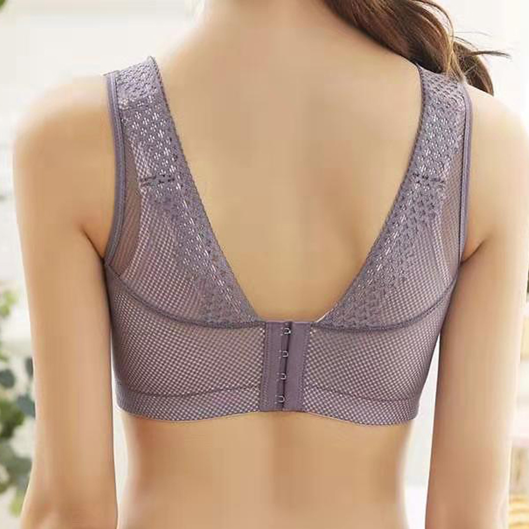 記憶軟鋼圈360度立體呵護大胸超薄透氣調整型內衣