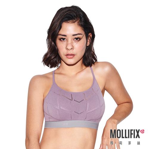 Mollifix A++Simple Y Back Logo Ribbon Comfortable BRA