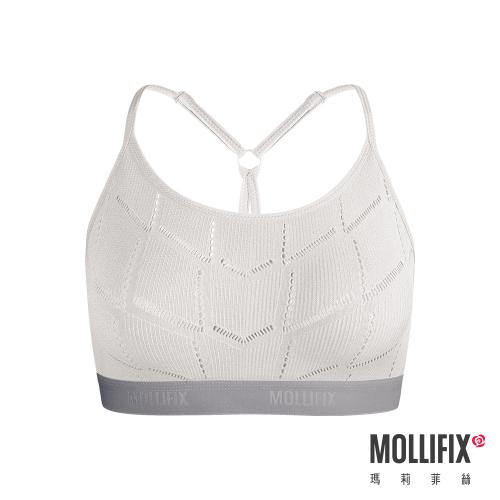 Mollifix A++Simple Y Back Logo Ribbon Comfortable BRA