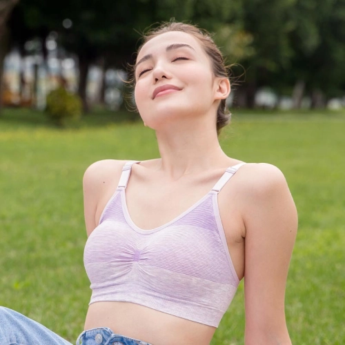 Taiwanese patented health breathable cup - Breathable and fresh style. 4-piece set of stretchy sports underwear without steel rings.