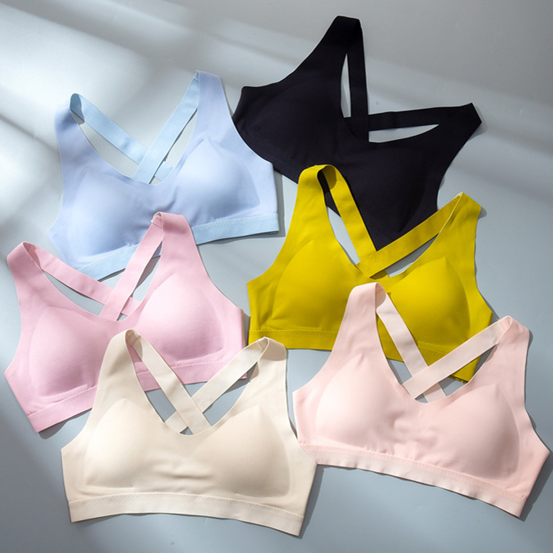 日本超薄莫代爾交叉無痕運動瑜伽睡眠内衣