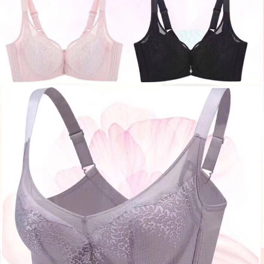 精美鑽飾吊墜，性感蕾絲聚攏調整型有鋼圈內衣