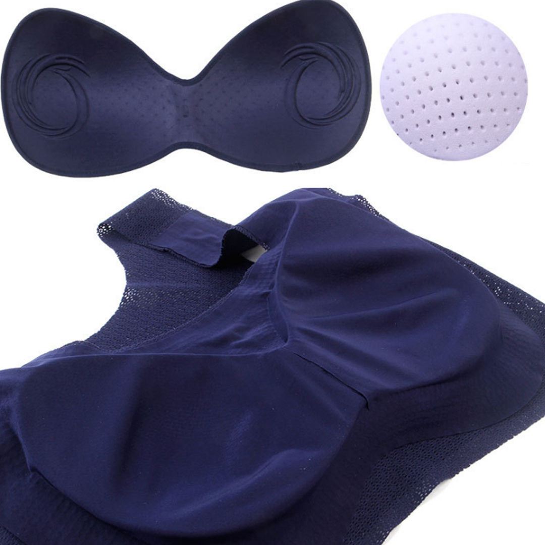 大碼薄杯聚攏不移位一片式無痕睡眠運動背心内衣 M-6XL