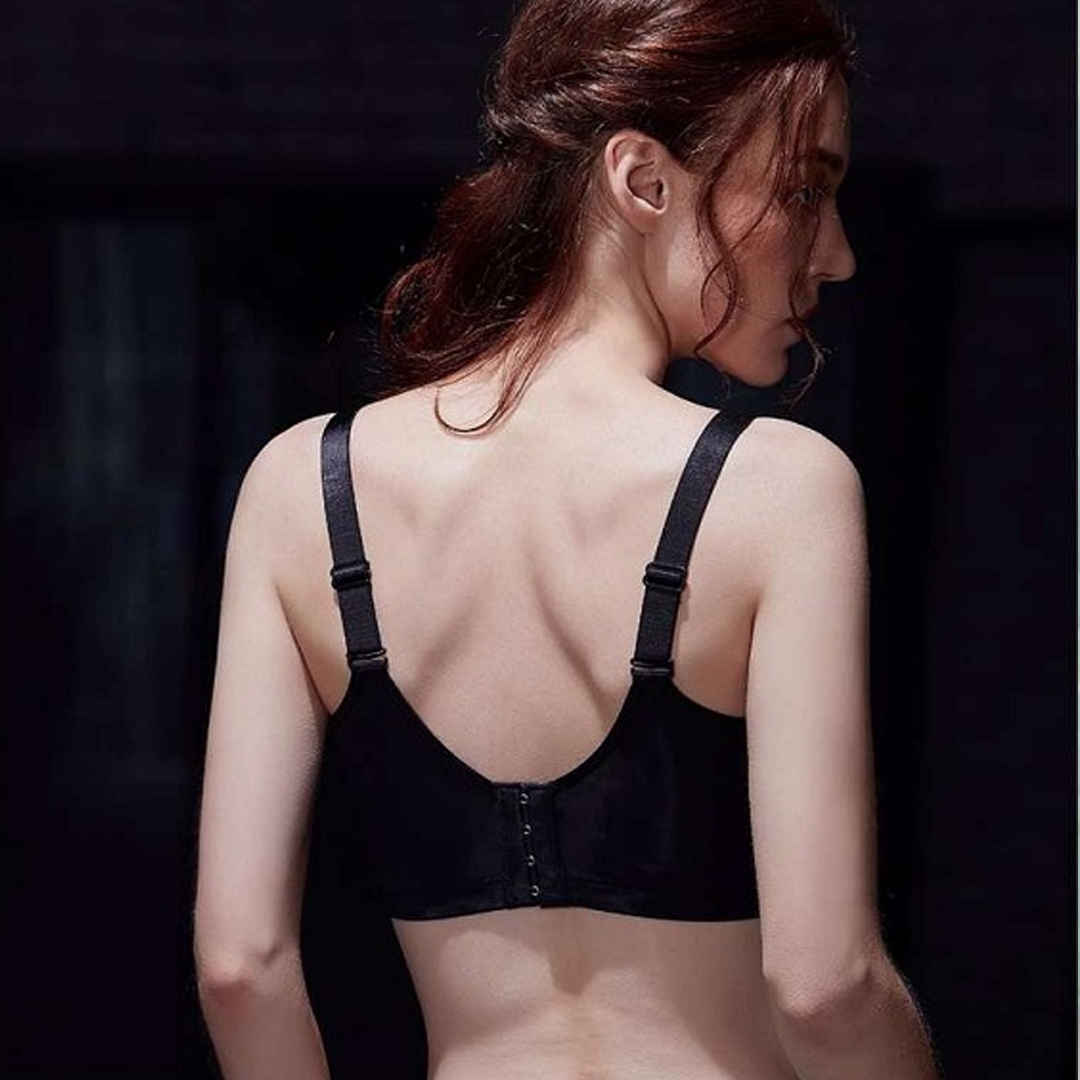 性感蕾絲水晶杯超薄大碼無海綿大胸顯小側收副乳調整型内衣