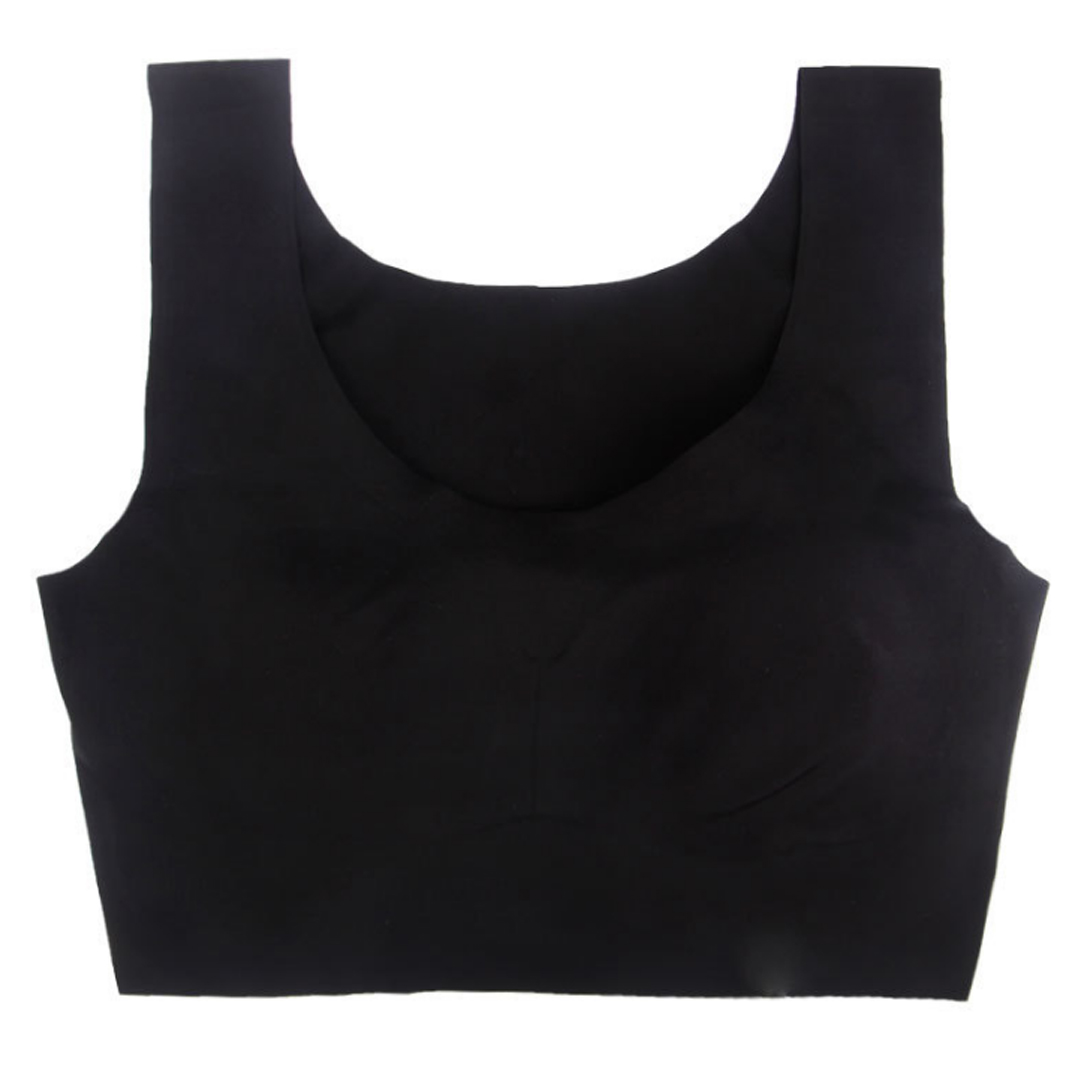 日本M-6XL薄墊款一片式無痕U型美背無鋼圈背心式內衣