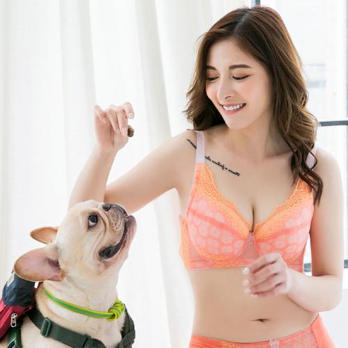 【C-G Extra Large Size】Bubble Memory Steel-Ringed Laced Lace Underwear - Purple, Orange, Blue, Green