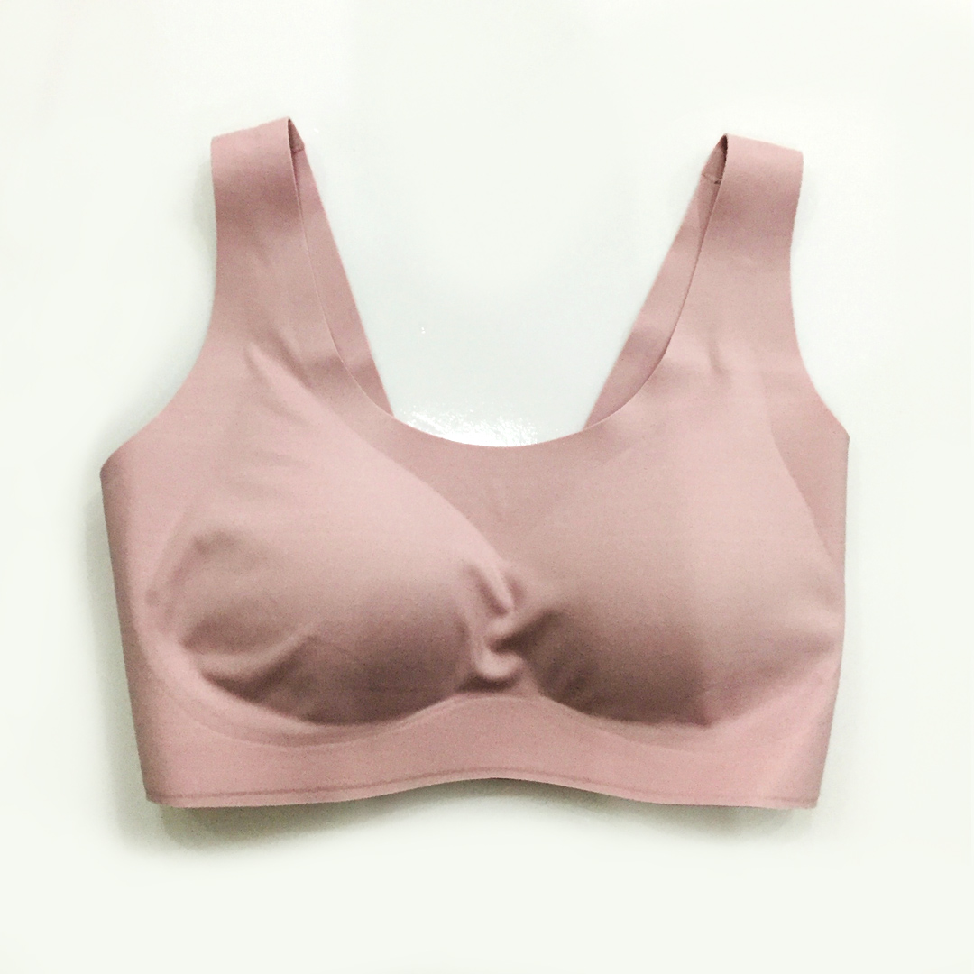 舒適光面，薄款透氣水滴杯後扣美背無鋼圈睡眠內衣