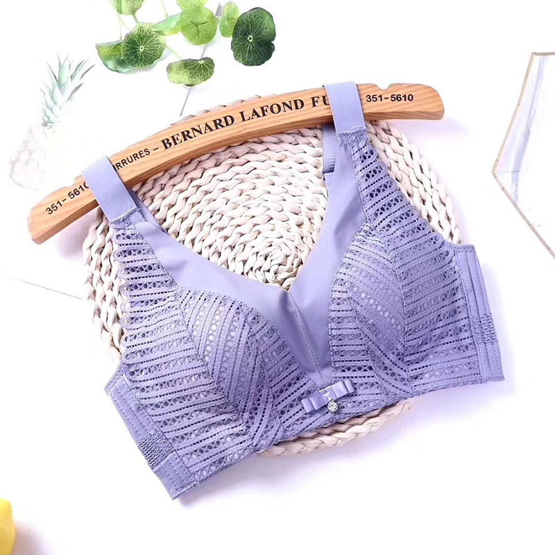 防走光性感刺繡杯透氣側比舒適柔軟上托調整型無鋼圈内衣