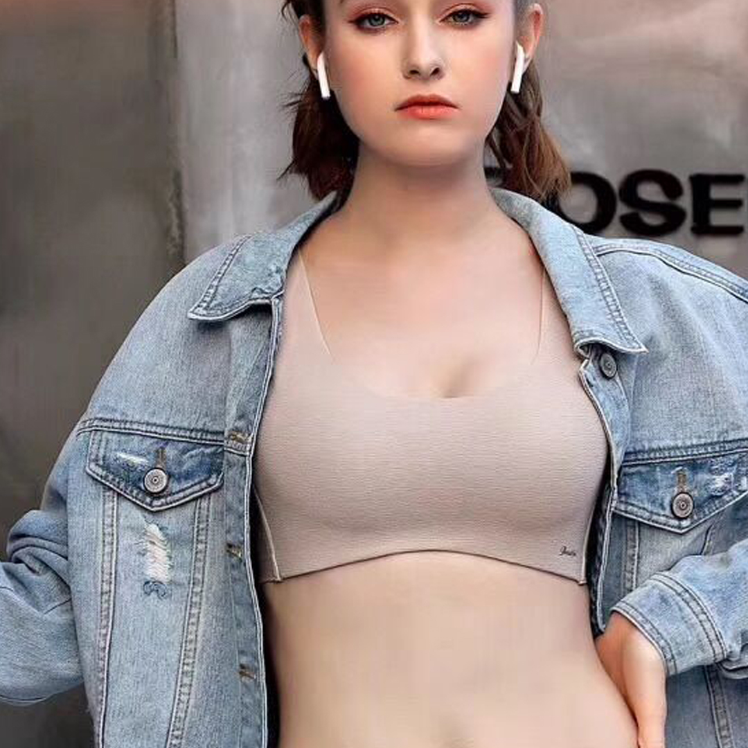 無痕裸感背心式運動健身舒適睡眠內衣