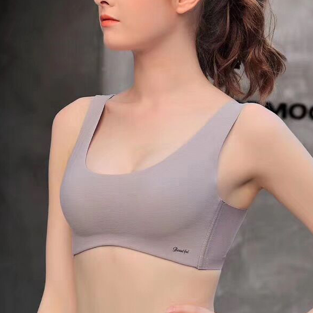 無痕裸感背心式運動健身舒適睡眠內衣