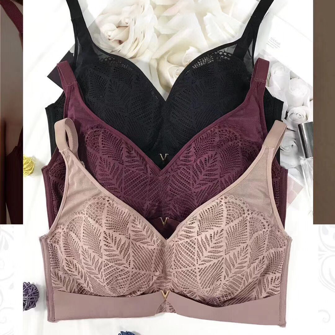 蕾絲立體模杯深V聚攏無束縛上薄下厚提拉上托內衣